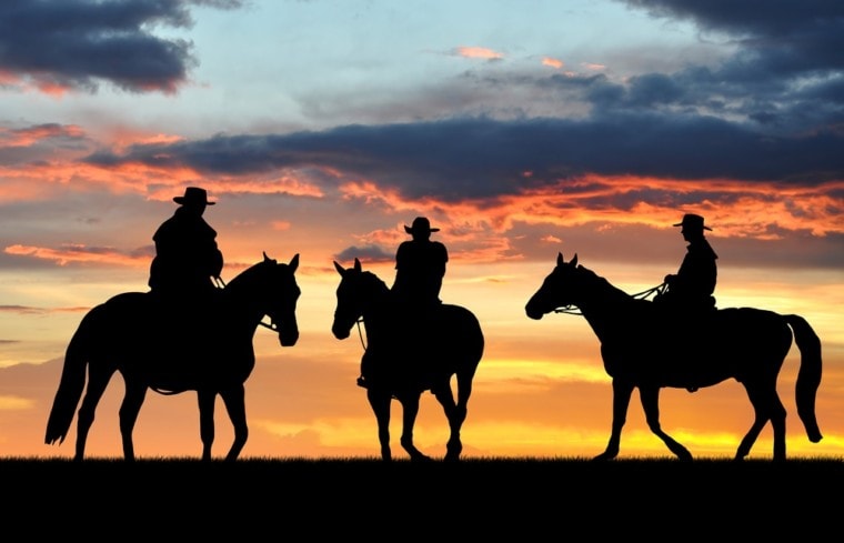 cowboys with horses